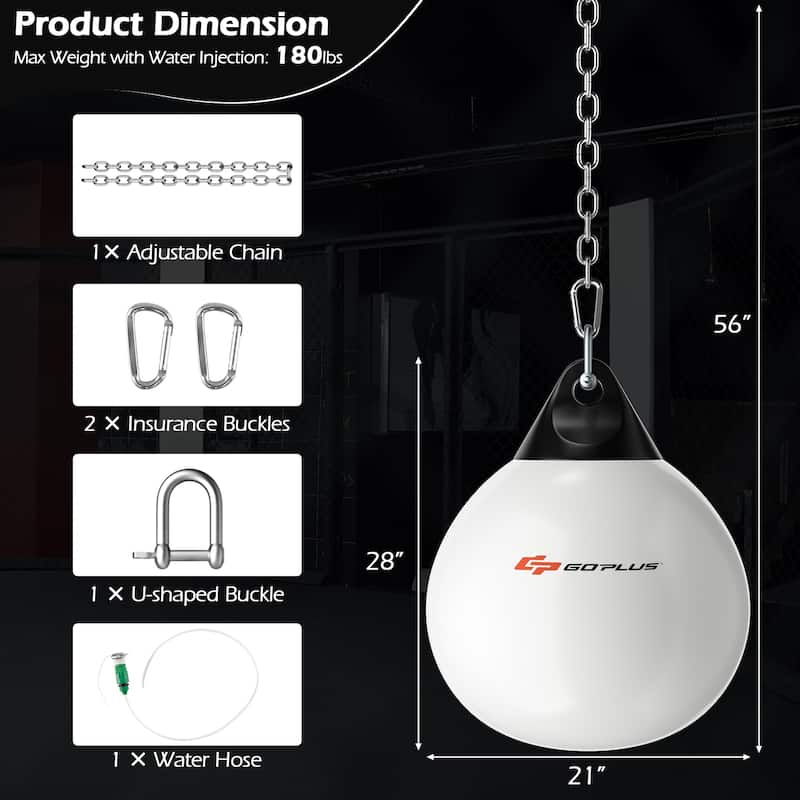 Goplus Water Punching Bag 21" 180 Pound Heavy Punching Bag with - See Details