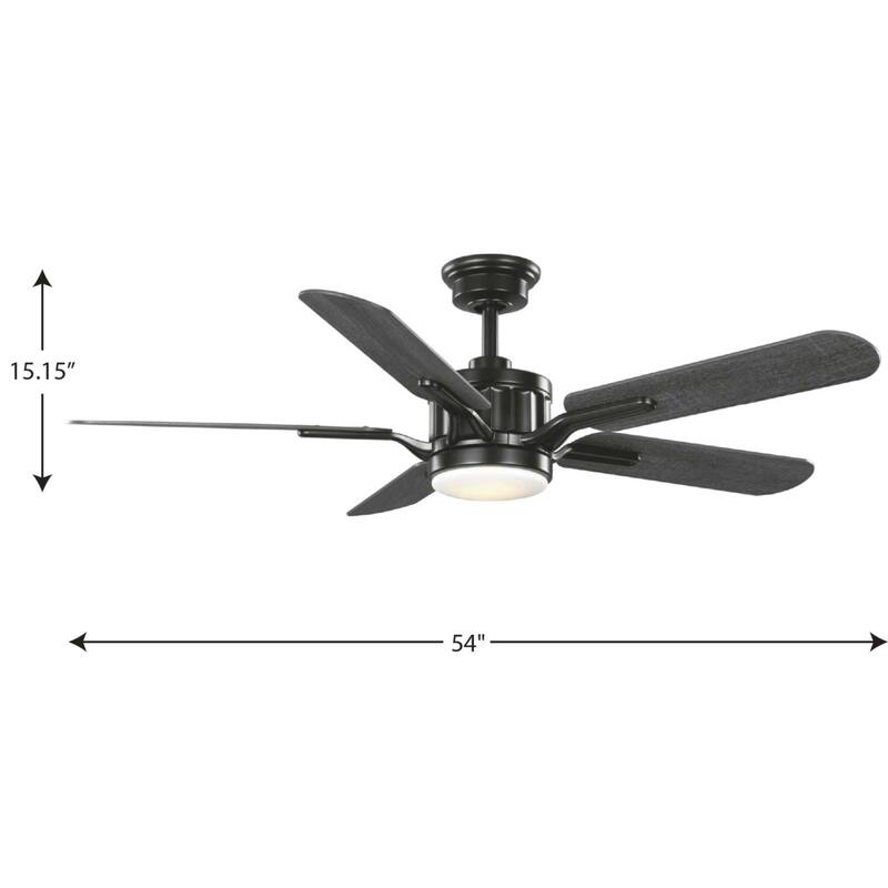 Progress Lighting Claret 54" 5 Blade LED Ceiling Fan with Remote