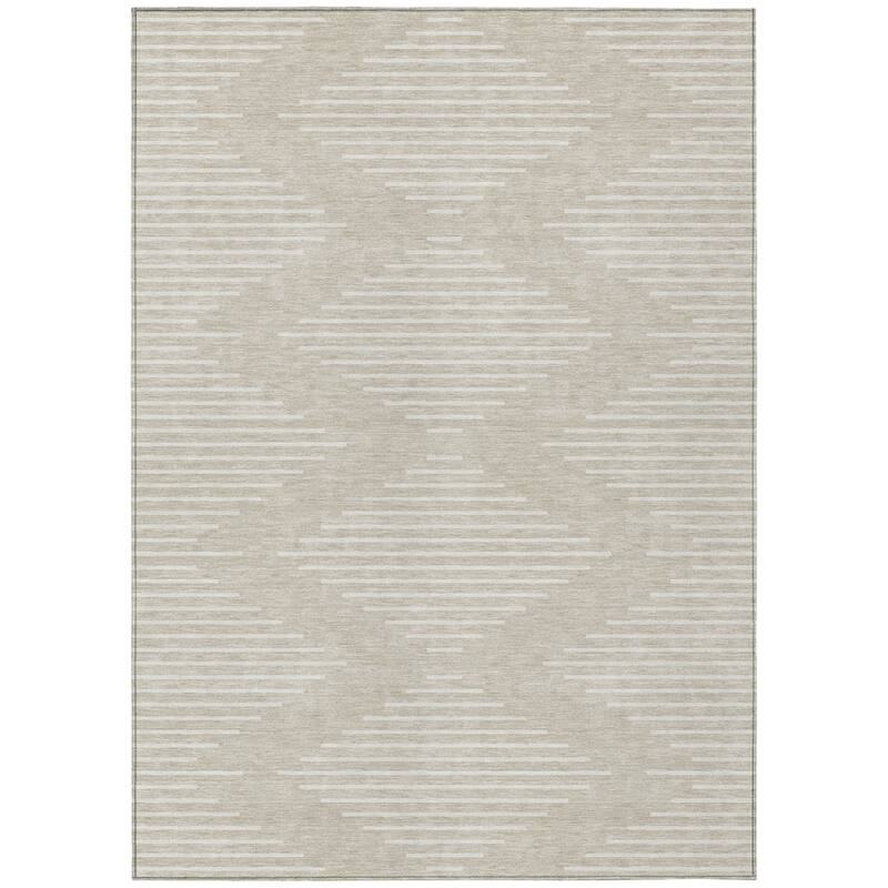 HomeRoots Geometric Transitional Rectangle Outdoor Rug