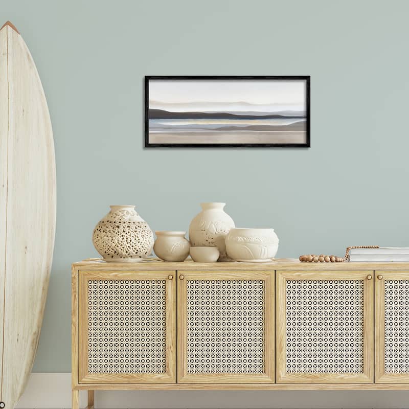 Stupell Fade Neutral Desert Scenery Framed Giclee Art Design By Charity Henderson