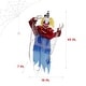 preview thumbnail 7 of 11, Haunted Hill Farm Wiggles the Animatronic Twisting, Talking Clown Greeter with Folding Door Hook for Scary Halloween Decoration