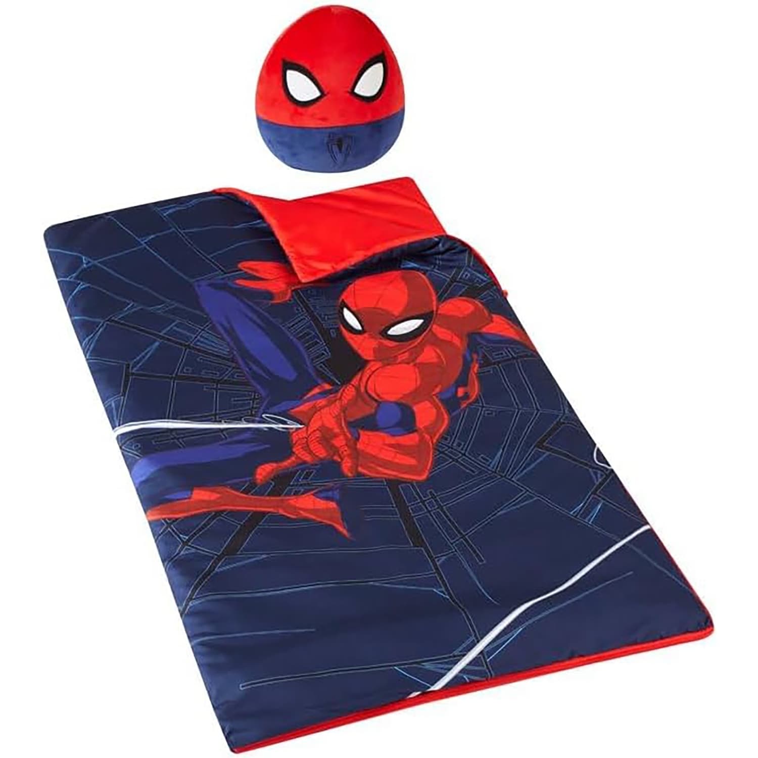 Marvel Spiderman Sleep Slumber with Squishy Pillow