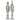 24 inch White and Silver Nutcracker, Set of 2