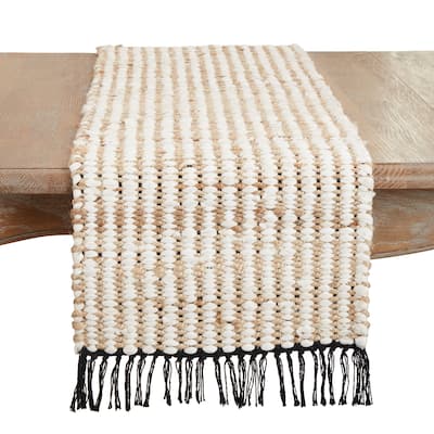 Chunky Chindi Fringed Table Runner - 16"x72"