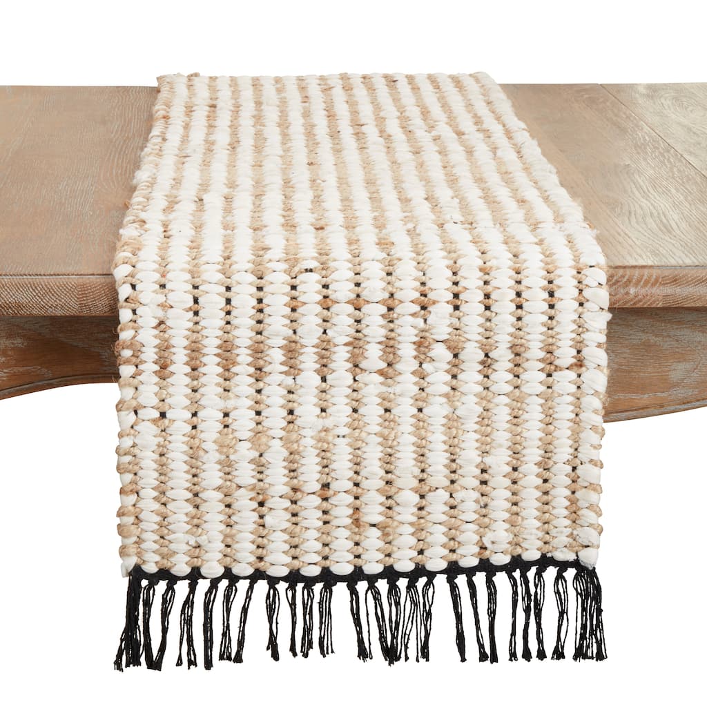 Chunky Chindi Fringed Table Runner - 16"x72"
