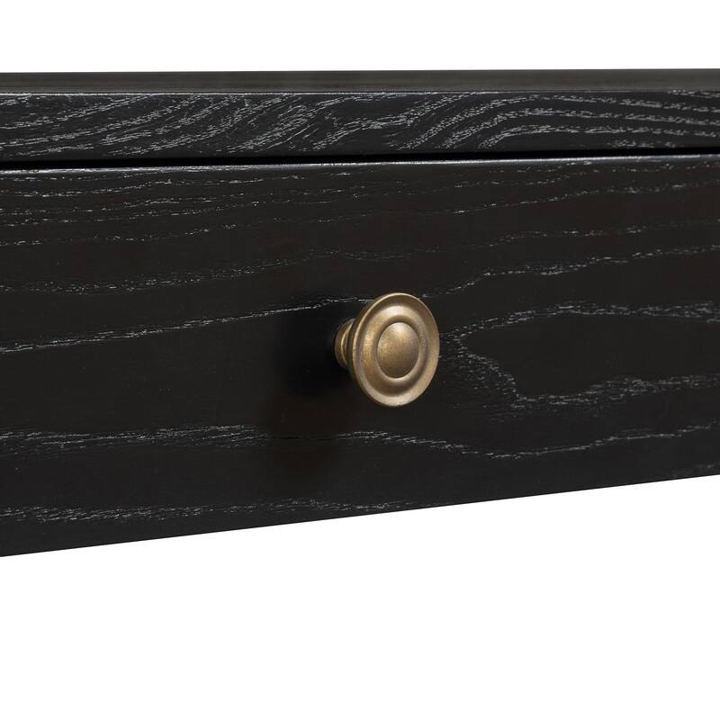 Rustic 52" Console Table with Drawers and Curved Legs for Entryway or Living Room Decor