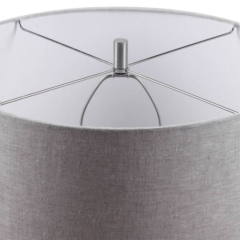Drip Glaze Ceramic Base Table Lamp with Gray Round Hardback Shade - 31.5" - Blue and Brown