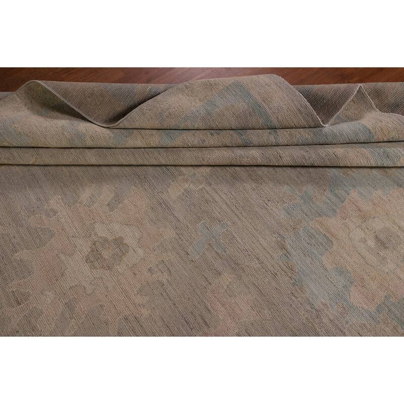 Vegetable Dye Oushak Oriental Large Area Rug Handmade Wool Carpet - 10'1" x 13'10"