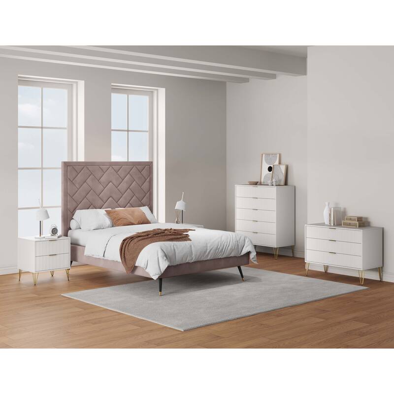 Manhattan Comfort 3-Piece Dumbo Modern Multi Dresser Nighstand Set