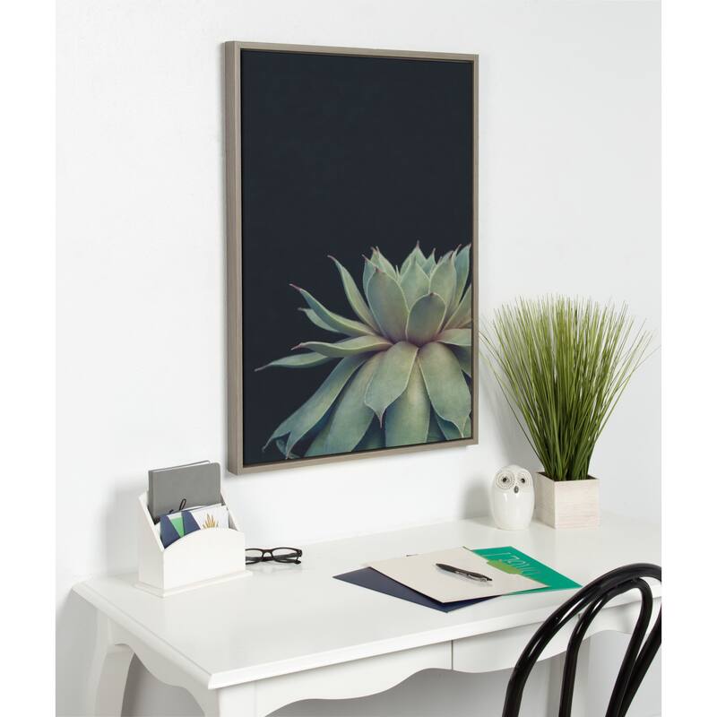 Sylvie Succulent 18x24 Gold Framed Canvas Wall Art by F2 Images