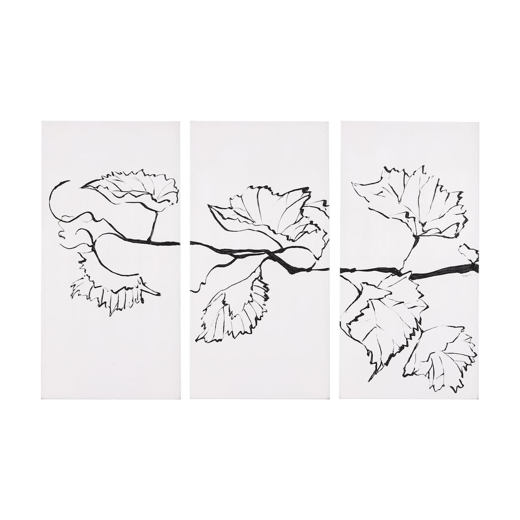 Begonia Vine (Set of 3) (20 x 40) Canvas Art Print