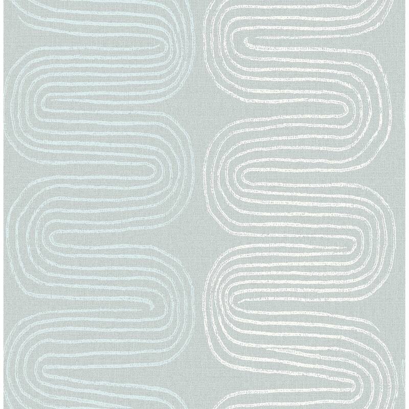 A-Street Prints Zephyr Light Blue Abstract Stripe Wallpaper