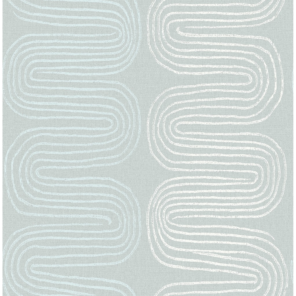 A-Street Prints Zephyr Light Blue Abstract Stripe Wallpaper