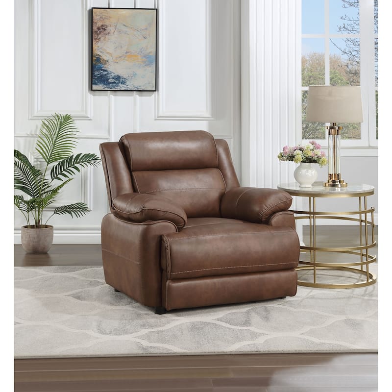 Ellington Upholstered Padded Arm Accent Chair Dark Brown