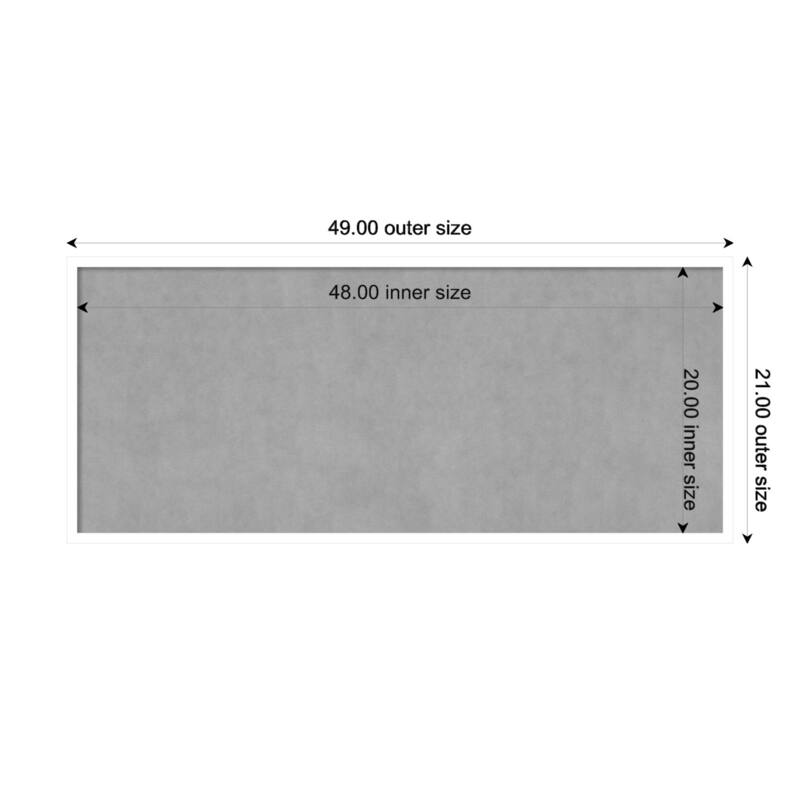 Amanti Art Svelte White Framed Magnetic Board - Board Size 48x20