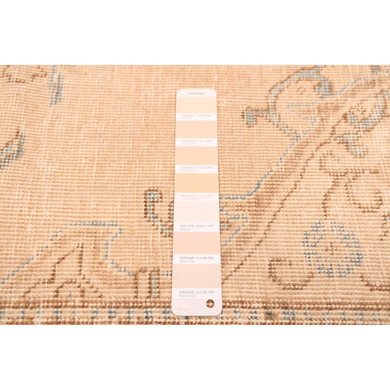 ECARPETGALLERY Hand-knotted Antalya Vintage Beige Wool Rug - 9'6 x 12'6