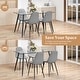 preview thumbnail 5 of 5, Gymax 5 PCS Dining Table Set 51" Modern Rectangular Glass Table & 4