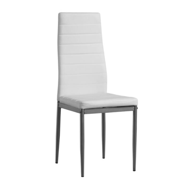 4pcs backrest cushion horizontal sewing decoration PU leather dining chair - (16.5 x 17.7 x 37.8)"