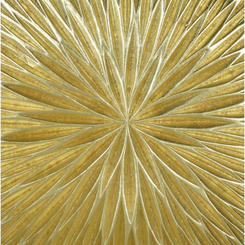 HUJI Golden Pine Wood Carving Plate Wall Decor