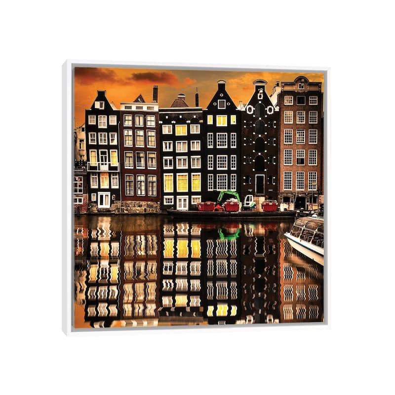 iCanvas "Amsterdam II" by Enzo Romano Framed Canvas Print - White - 12x12