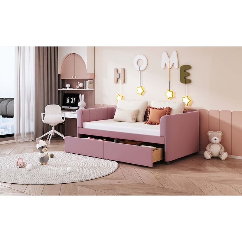 Twin Size Daybed with Ergonomic Design Backrest