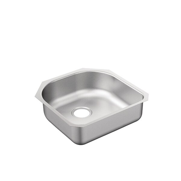 Moen G20160b 2000 Series 20 Undermount Single Basin Stainless Steel Kitchen Sink With Rear Drain Brushed Satin Stainless