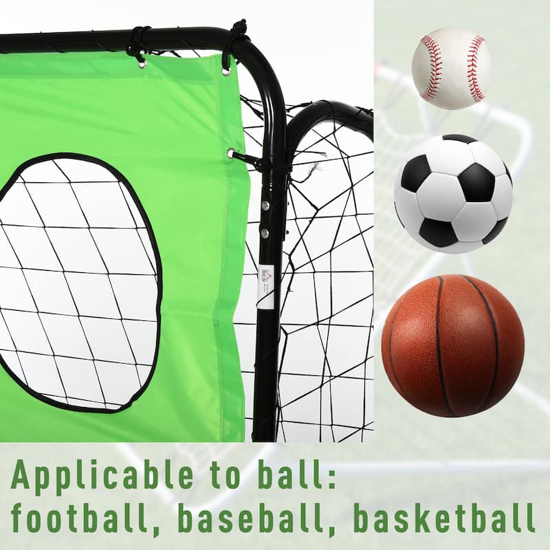 Soozier 8 x 3ft Soccer Goal Target Goal 2 in 1 Design Indoor Outdoor Backyard with All Weather PE Net Best Gift