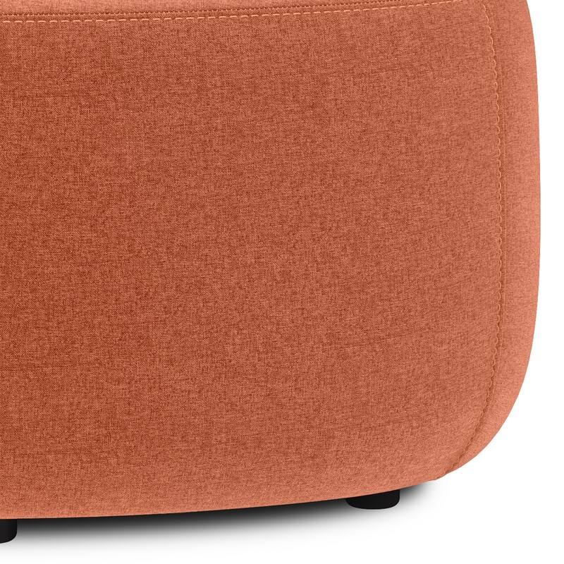 WYNDENHALL Brea 32 inch Wide Contemporary Irregular Ottoman Bench