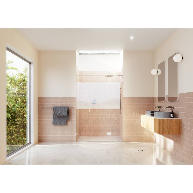 Glass Warehouse 78" x 64.25" Frameless 3 Panel Inline Shower Door