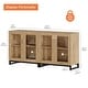 preview thumbnail 56 of 62, WAMPAT Multifunctional Sideboard Buffet Cabinets with Glass Doors, Modern Sideboard with Adjustable Shelf, Coffee Bar Cabinet