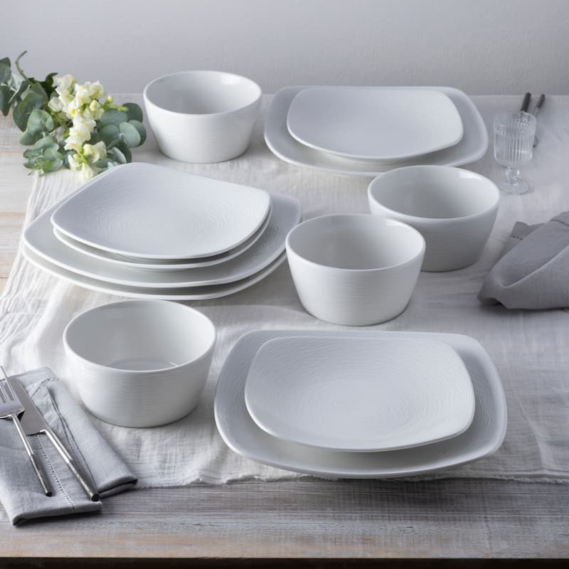 Noritake Colorscapes Swirl Set Of 4 Square Salad Plates, 8-1/4"