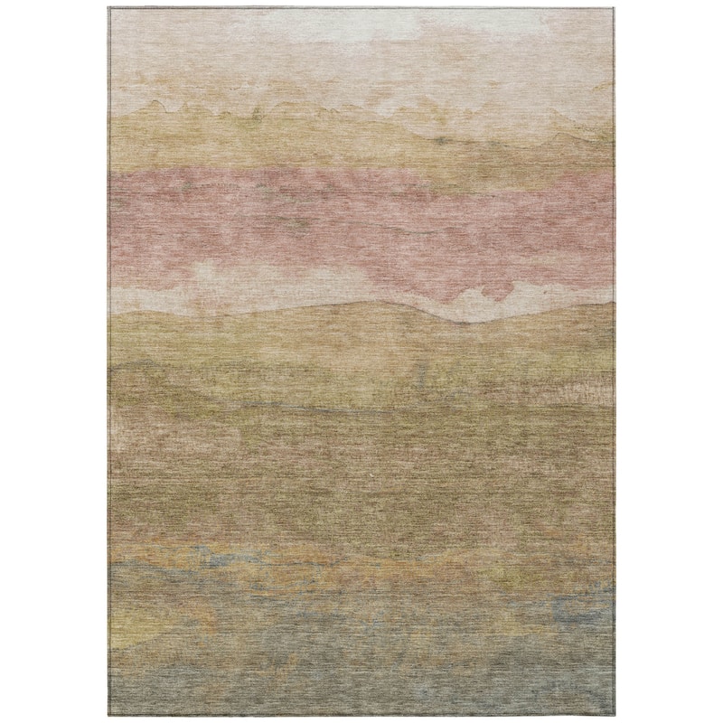 HomeRoots Abstract Modern Rectangle Outdoor Rug