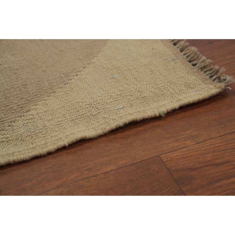 Hand Woven Oriental 100% Wool Carpet Southwestern Modern Multi-Colored Kilim Area Rug - 9' 9'' X 7' 10''