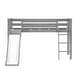 preview thumbnail 14 of 20, Max and Lily Classic Twin-Size Low Loft with Easy Slide and Curtain