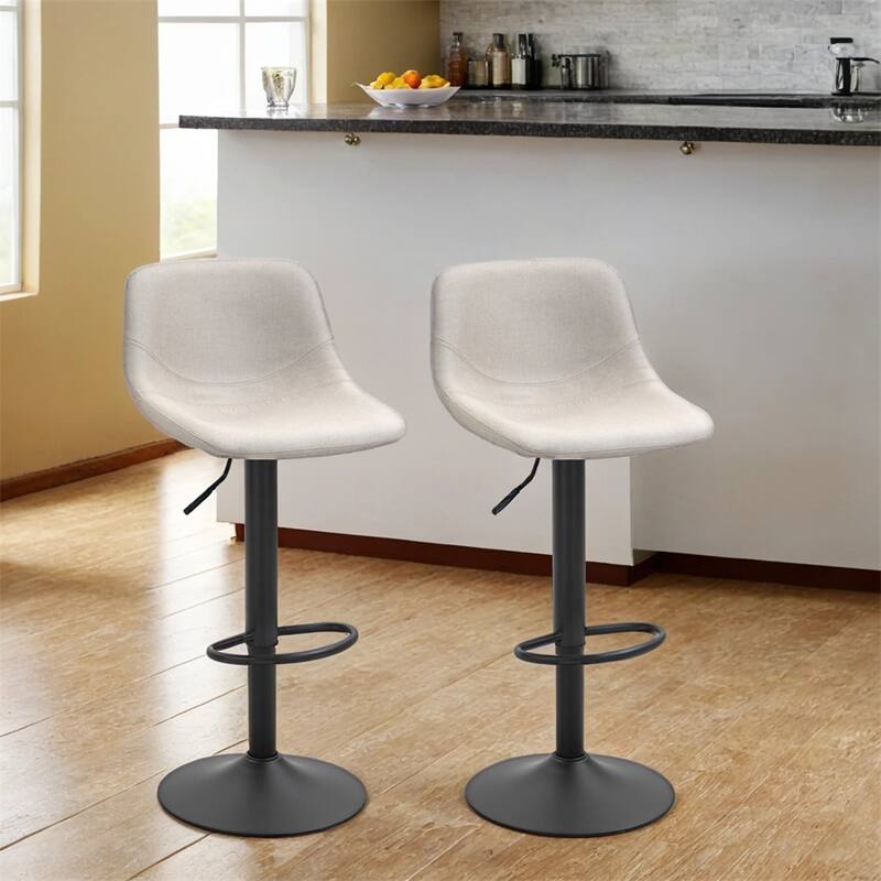 Adjustable Bar Stools,Swivel Bar Height Chairs Barstools Padded,2 PCS