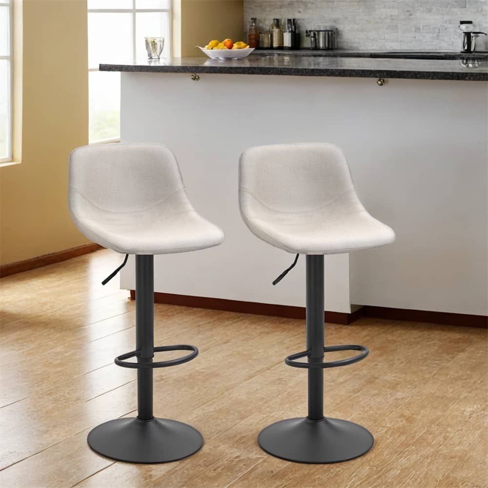 Adjustable Bar Stools,Swivel Bar Height Chairs Barstools Padded,2 PCS