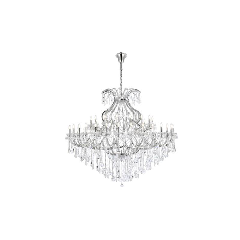 Fleur Illumination Collection Chandelier D:72in H:60in Lt:49 Chrome Finish - Chrome/royal cut crystals