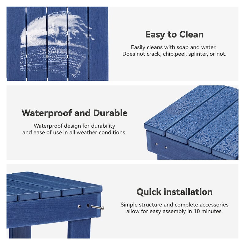 HDPE Outdoor Storage Bench Entryway Shoe Rack Patio Bench