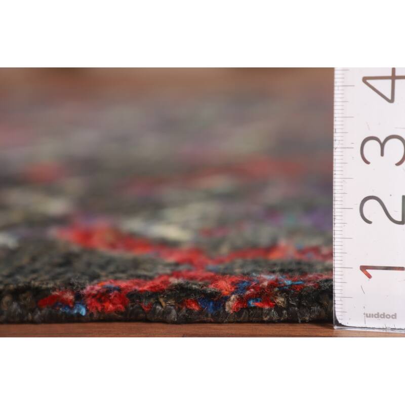 All-Over Trellis Moroccan Indian Area Rug Handmade Jute Carpet - 5'6"x 8'7"