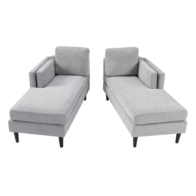 Christopher Knight Home - Alora Modern Upholstered Chaise Lounge Sofa Bed with Dual-Layer Armrests and Flexible Layout Design