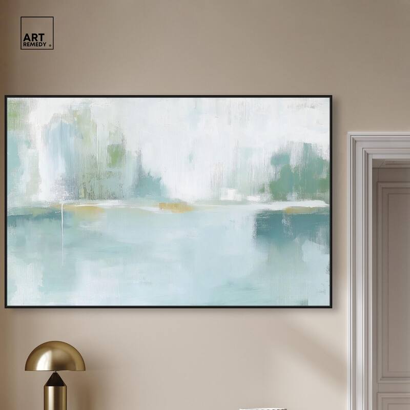 Mirrored Aqua Dream I Canvas by Art Remedy