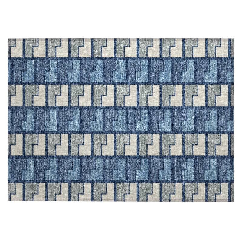 Machine Washable Indoor/ Outdoor Contemporary Kaylee Chantille Rug