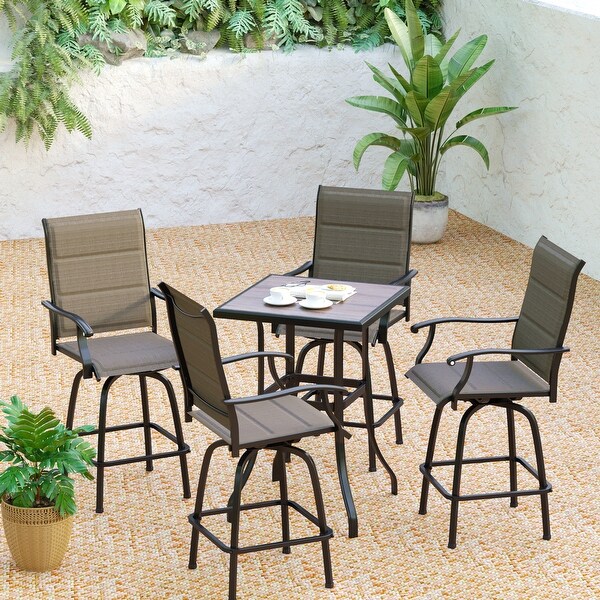 5 piece bar height outdoor dining set outlet