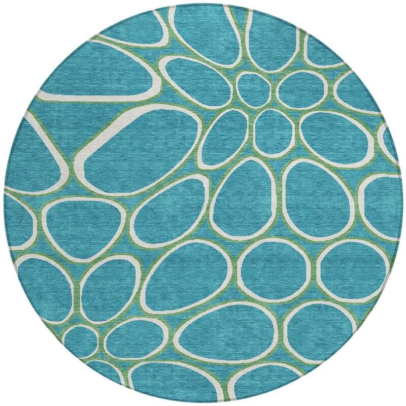 HomeRoots Abstract Transitional Rectangle Outdoor Rug