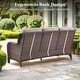 preview thumbnail 6 of 189, Pocassy Outdoor Wicker Sofa with Swivel Chair Fire Pit Table Furniture Set.