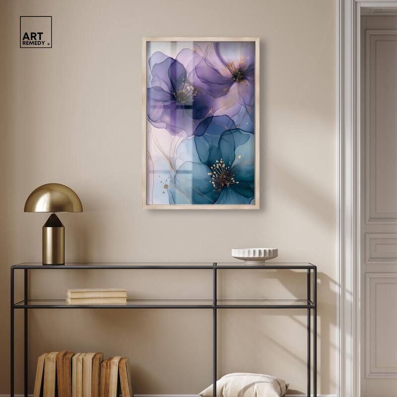 Gilded Cyanescence II Shadowbox by Art Remedy