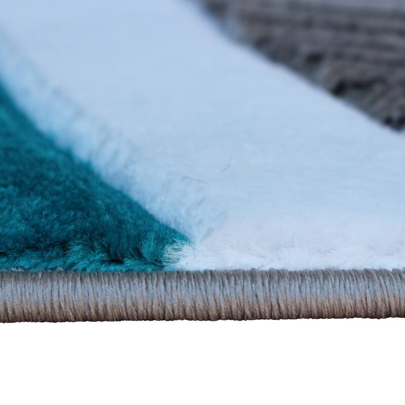 Modern High-Low Sculpted Swirl Design Abstract Area Rug