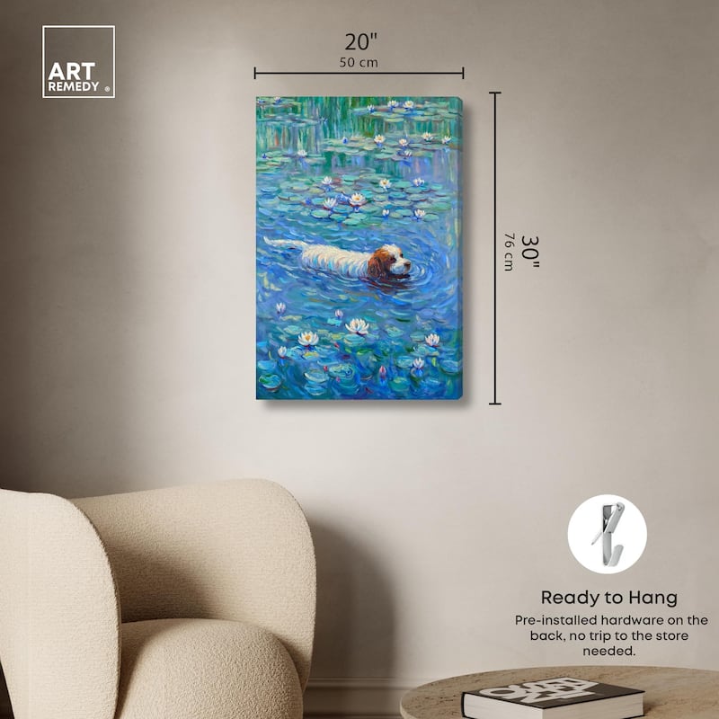 Lily Lagoon III Canvas by Art Remedy, Gallery Wrapped