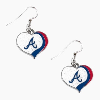 Boston Red Sox Swirl Heart Earrings