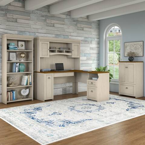 L-shaped Desk/Hutch/Cabinet/Bookcase